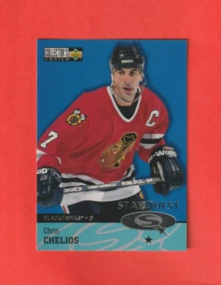 1997-98 Collector's Choice STARQUEST # SQ11 Chris Chelios CHICAGO BLACKHAWKS - Image 1 of 2