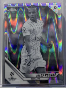 JULES KOUNDE 2021-22 Topps Chrome UEFA BLACK & WHITE RAY WAVE #121 Sevilla FC