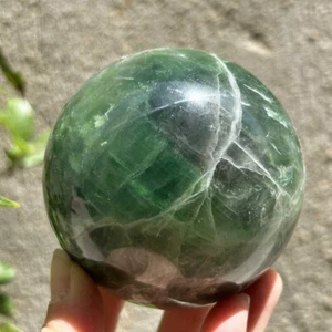 1,93 Pfund Natürlicher Fluorit Quarz Kristall Kugel Quarz Kristallkugel Reiki Heilung - Bild 1 von 22