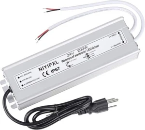 LED Driver 200 Watts 24V DC Low Voltage Transformer, Waterproof LED Power Supply - Picture 1 of 6