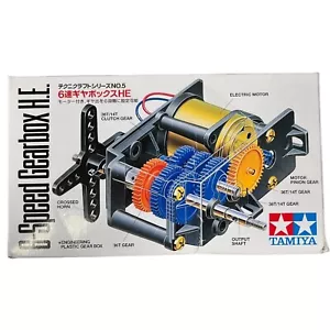 Tamiya 6-Speed Gearbox H.E. Model Kit No. 5 Engineering Plastic Electric Motor - Picture 1 of 6