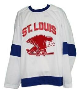 Any Name Number St Louis Eagles Retro Custom Hockey Jersey White