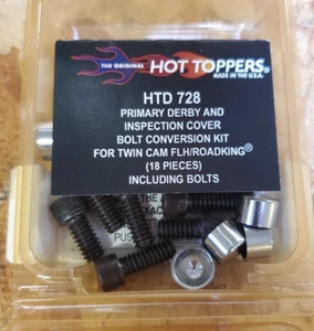 Hot Toppers Harley Road King Bolt Conversion Kit Derby Inspection Cover HTD728 - Picture 1 of 3