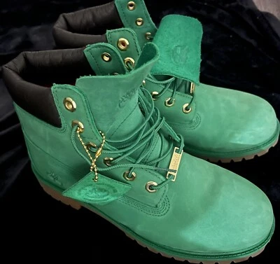 NEW TIMBERLAND 6 INCH BOOTS GREEN SZ WOMEN 7 US LIMITED RELEASE - Image 1 of 4