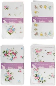 10.5x10.5 CM Ladies Printed Hankies - Soft & Durable Handkerchiefs for Women - Picture 1 of 5