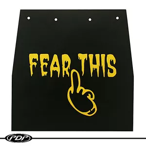04-06 Ski Doo REV / Renegade 600/800 Snowmobile PDP Snowflap, FEAR THIS_ YELLOW - Bild 1 von 5