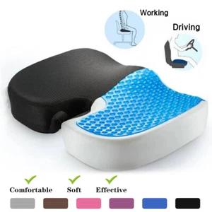 Almohada cojín de asiento espuma viscoelástica firme almohadilla coxis alivio del dolor para silla de oficina coche - Imagen 1 de 21
