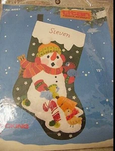 New Titan Felt Stocking Kit - 15" Snowman Stocking                          /CS1 - Picture 1 of 2