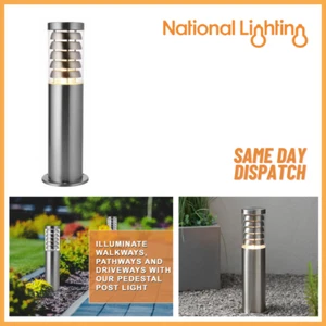 TANGO LED Bollard Post Light E27 Waterproof Stainless Steel Outdoor Garden Light - Picture 1 of 10
