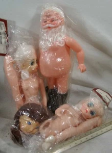 Muñecas, Papá Noel y cabeza de muñeca artesanal de fibra - Imagen 1 de 1