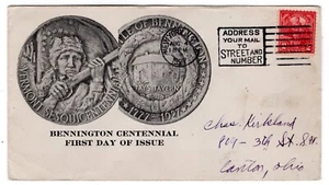 #643 Vermont Sesquicentennial 1928 FDC - Roessler Planty #3 NY NY Aug 4th - Picture 1 of 2