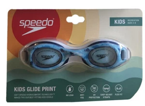 Speedo KIDS Glide Age 3-8 Blue Shark Swimming Goggles No Leak Flex Fit - Picture 1 of 7
