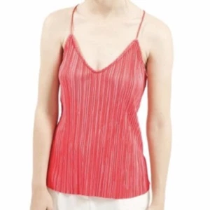 Topshop Top Mujer Talla 8 Coral Melocotón Camisa Sin Mangas Blusa Cami Arrugado - Imagen 1 de 5