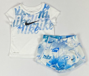 Girl's Youth Nike Dry Dri-Fit 2 Piece Shirt Short Set Size 4 