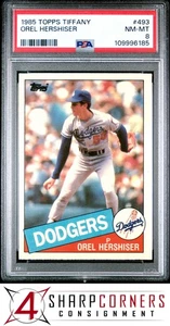 1985 TOPPS TIFFANY #493 OREL HERSHISER RC DODGERS PSA 8 - Picture 1 of 2