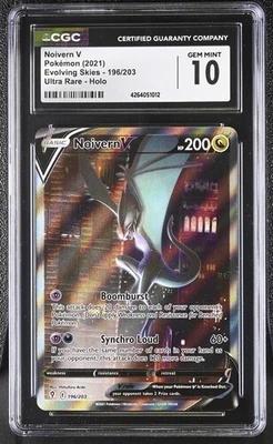 ✨✨ CGC 10 Noivern V Alternate Full Art Card 196/203 Evolving Skies Pokemon - Image 1 of 2