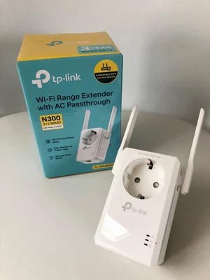 TP-LINK TL-WA860RE WLAN Repeater 300 Mbits mit Steckdose extra Antennen WPS - Bild 1 von 2