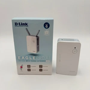 D-Link E15 Eagle Pro AI WiFi 6 Mesh Range Extender AX1500 1-Pack - Tested Works - Picture 1 of 6