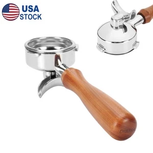 58mm Espresso Portafilter For Barsetto BAE01 BAE02 Double Spouts Wood Handle - Picture 1 of 12