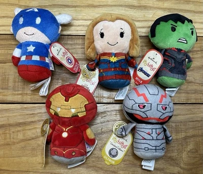 Hallmark Itty Bittys -Marvel Lot of 5 - Captain America Hulk Ultron Iron Man NEW - Image 1 of 4