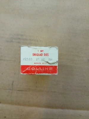 Collins 2510 Uniquad Dies - Threader Set - 1" NC - Image 1 of 2