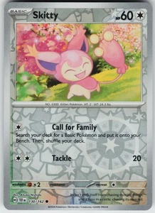 Pokemon Skitty 130/162 SV05: Temporal Forces NM Reverse Holo card - Picture 1 of 2