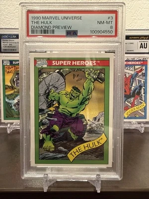 1990 Marvel Universe Diamond Preview The Hulk PSA 8 (Pop 9 With 4 Higher) - Image 1 of 2