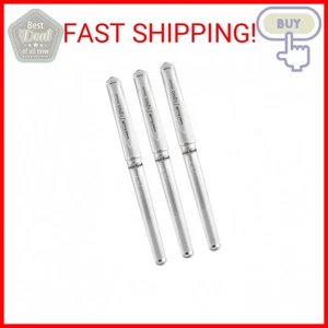 Uni-ball UM 153 Signo Broad Point Gel Pen - White - Pack of 3 - Picture 1 of 2