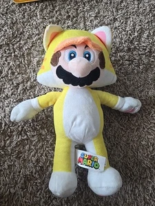 Super Mario Bros Mario Yellow Cat Costume Plush 12” 2020 Nintendo Good Stuff - Picture 1 of 6