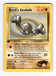 2000 Pokémon Gym1 Brock's Geodude #66 C 1st Edition NM - Picture 1 of 2