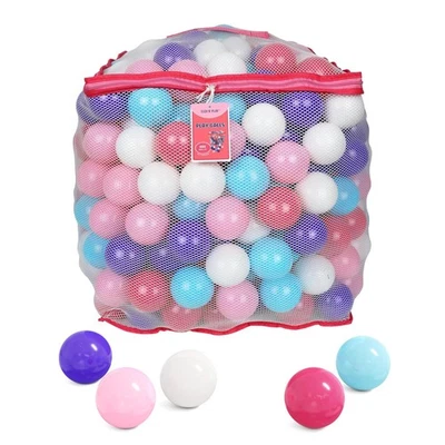 Click N' Play 400 Plastic Balls – Pastel Pit Balls + Storage Bag - Image 1 of 4