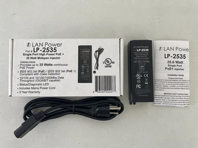 LP 2535     LAN Power LP-2535 Power over Ethernet Injector - Image 1 of 3