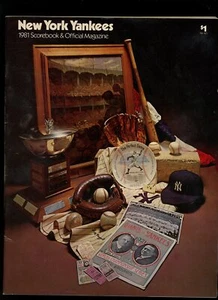 1981 NEW YORK YANKEES SCOREBOOK & OFFICIAL MAGAZINE VS RedSox Scored  - Picture 1 of 2