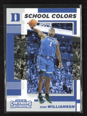 2019 Panini Contenders Draft Picks #1 Zion Williamson School Colors (X) - Image 1 of 2
