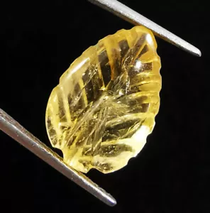 5,70 Ct zertifizierte natürliche Citrin Birne geschnitzte lose Edelsteine - Bild 1 von 5