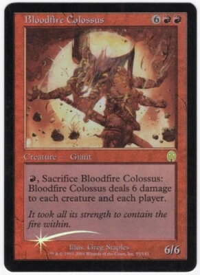Bloodfire Colossus 2001 Apocalypse FOIL Red Rare Creature MTG NM AZ1 - Image 1 of 2