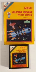 ALPHA BEAM WITH ERNIE Vintage '83 Video Game for Atari 2600 Manual Sesame Street - Picture 1 of 6