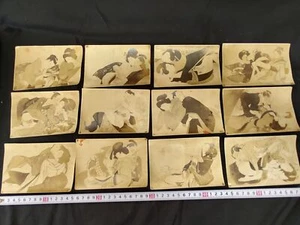 Conjunto de 12 cuadros impresos de papel Shunga japonés UKIYOE arte erótico-f1227- - Imagen 1 de 14