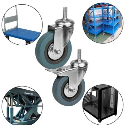 4 Stück Lenkrollen mit Gewindestift Transportrollen Laufrollen Möbelrollen - Bild 1 von 4