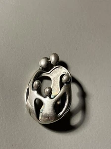 Vintage Sterling Silver Family Brooch Pin 925 - Picture 1 of 5