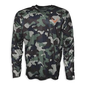 Buckhorn River Woodland Camo Poly Long Sleeve Camo Shirt - 3XL (S1364) - Picture 1 of 2