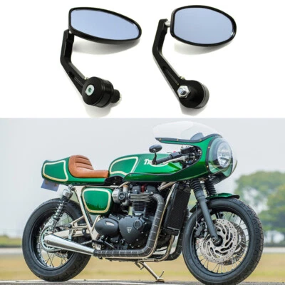 定制摩托车杆端后视镜适用于 Triumph Bonneville T120 T100 — 第 1/4 张图片