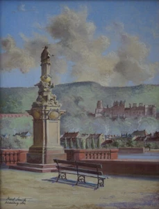 Ansicht Heidelberg Karl Stauss 1887 - Bild 1 von 6
