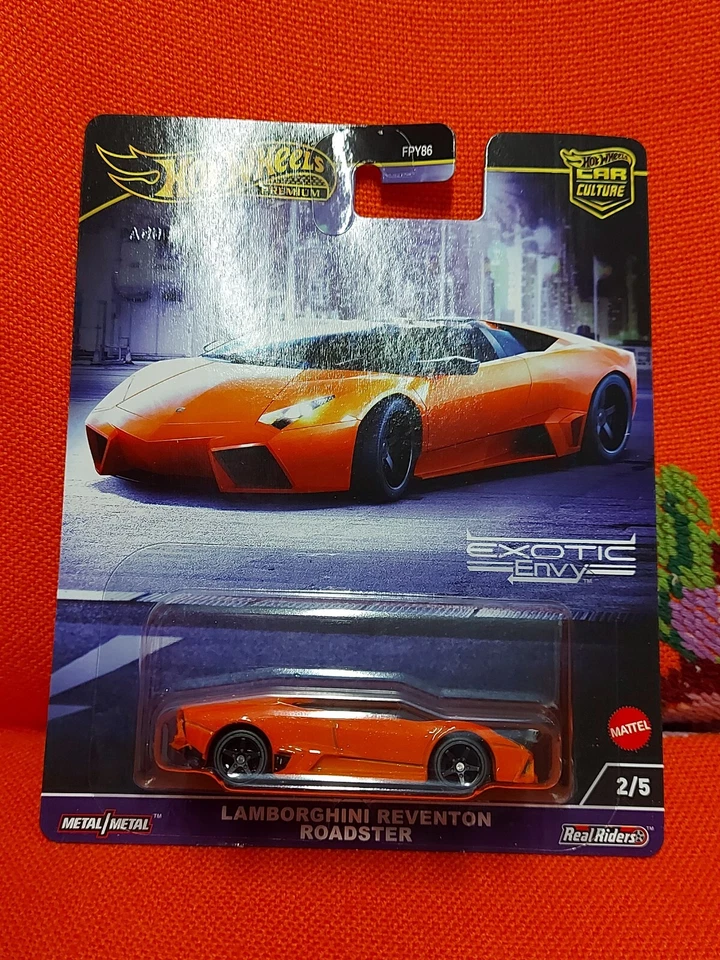 # 1/64 HOT WHEELS PREMIUM - LAMBORGHINI REVENTON ROADSTER EXOTIC ENVY 2/5 MISB # - Immagine 1 di 1