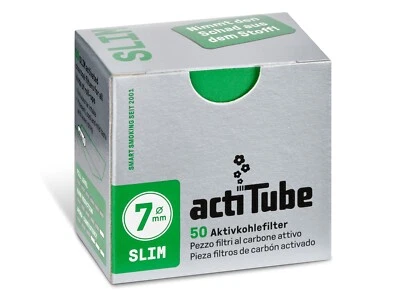 actiTube 50 Filter Aktivkohle SLIM 7mm | Eindrehfilter Stückzahl wählbar