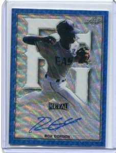 2020 Leaf Perfect Game All-American Metal Blue Wave Rob Gordon Auto 2/10