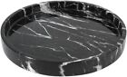 9.8 inch Round Natural Marble VanityTray, This 250mm*30mm, Black Marble-25*3