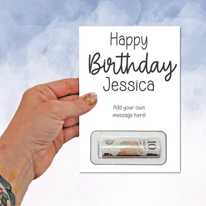 Birthday Money Wallet Personalised Birthday Card gift voucher card - Picture 1 of 7