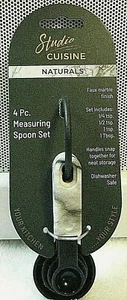 Studio Cuisine Naturals 4 pc Measuring Spoon Set ***SHIPS FREE*** - Picture 1 of 2