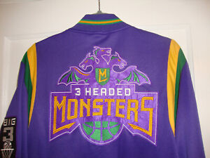 Big 3 Basketball 3 Headed Monster Warm Up Jacket Snap Buttons